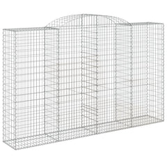 Arched Gabion Baskets Galvanised Iron 6 pcs 300 x 30 x 40/60 cm – 300 x 50 x 220/240 cm 300 x 50 x 180/200 cm