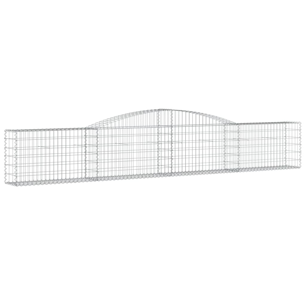 Arched Gabion Baskets Galvanised Iron 2 pcs 400 x 30 x 40/60 cm – 400 x 50 x 220/240 cm 400 x 30 x 60/80 cm