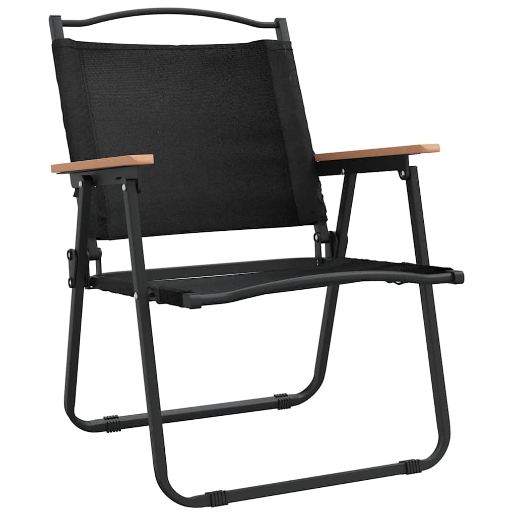 Camping Chairs 2 pcs Oxford Fabric Black 78 cm 55 cm