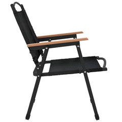 vidaXL Camping Chairs 2 pcs Black 54x55x78 cm Oxford Fabric 5
