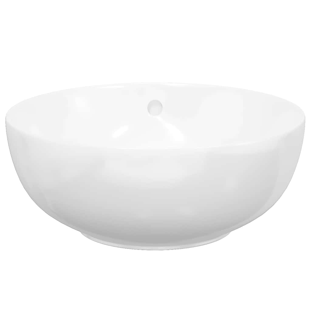 vidaXL Wash Basin White 44x17 cm Ceramic Round 4