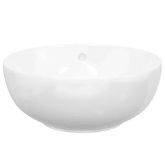vidaXL Wash Basin White 44x17 cm Ceramic Round 4