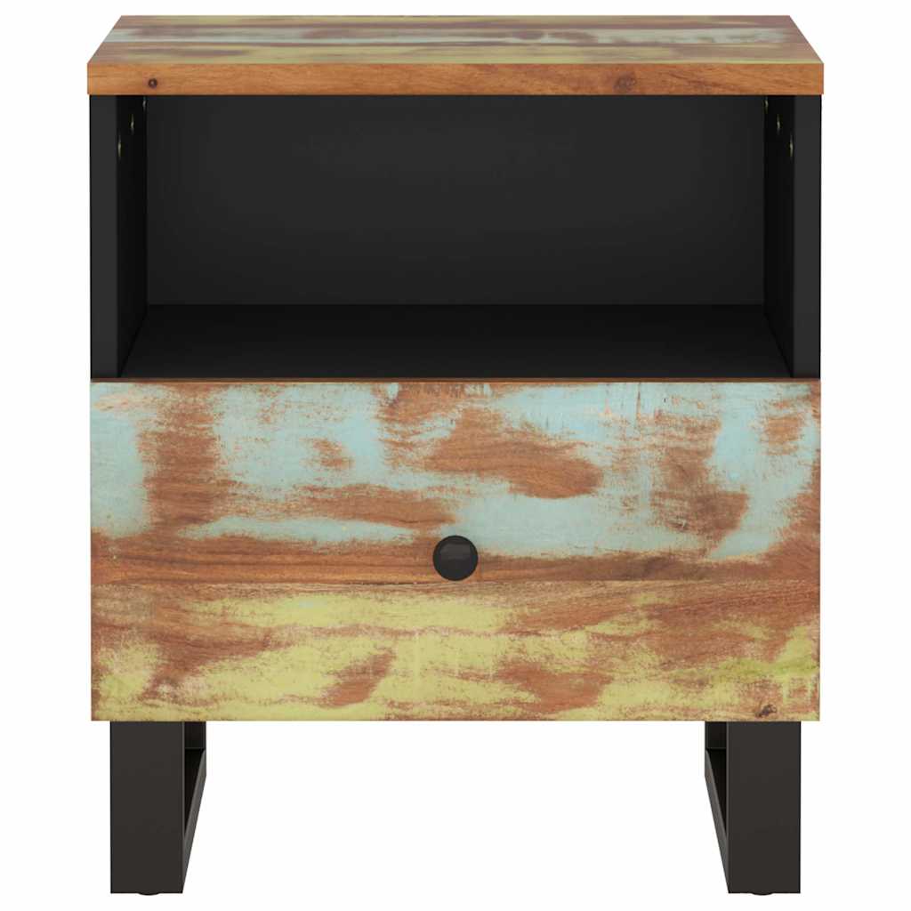 vidaXL Bedside Cabinet Solid Wood Reclaimed&Engineered Wood 4