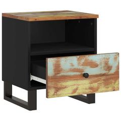 vidaXL Bedside Cabinet Solid Wood Reclaimed&Engineered Wood 5