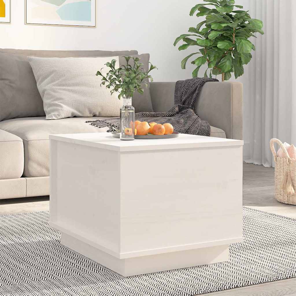 Coffee Table 40x50x35 cm Solid Wood Pine White