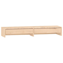 vidaXL Monitor Stand 100x27x15 cm Solid Wood Pine 2