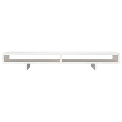 vidaXL Monitor Stand White 100x27x14 cm Solid Wood Pine 5