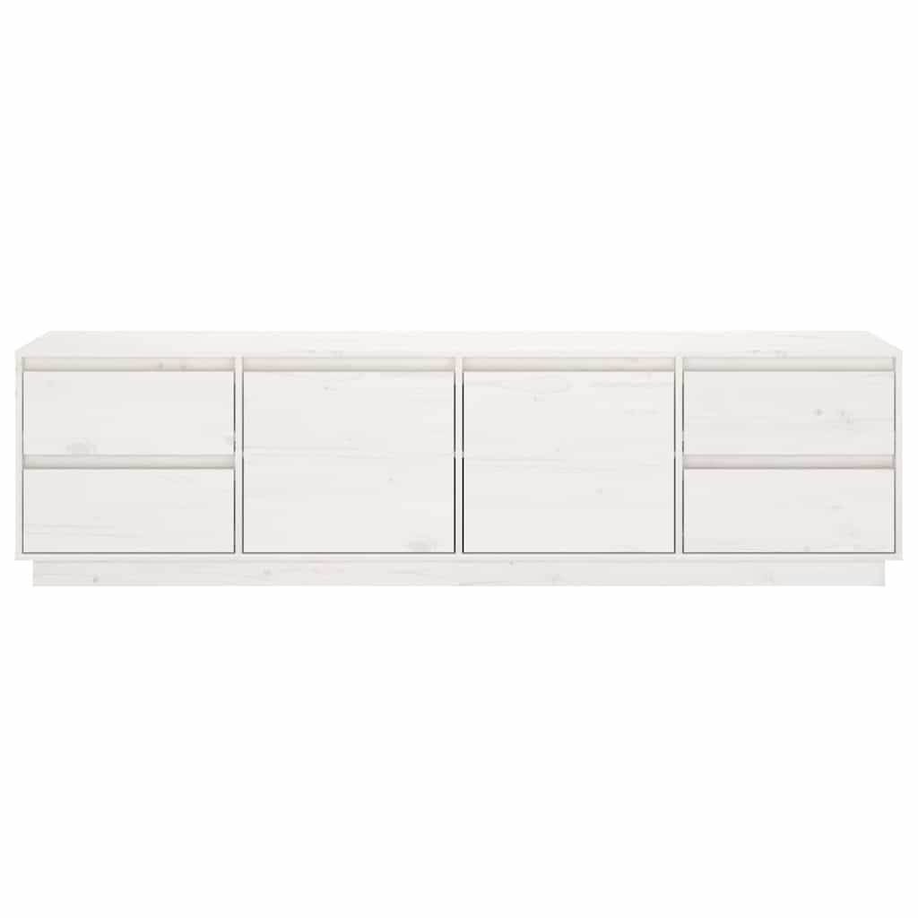 vidaXL TV Cabinet White 176x37x47,5 cm Solid Wood Pine 4