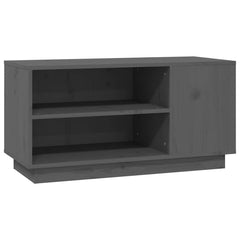 vidaXL TV Cabinet Grey 80x35x40.5 cm Solid Wood Pine 2