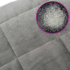 vidaXL Weighted Blanket Grey 155x220 cm 7 kg Fabric 6
