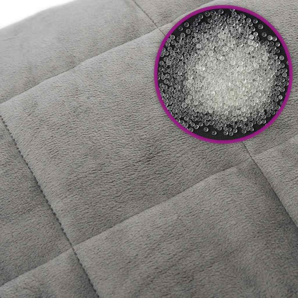 vidaXL Weighted Blanket Grey 155x220 cm 11 kg Fabric 6