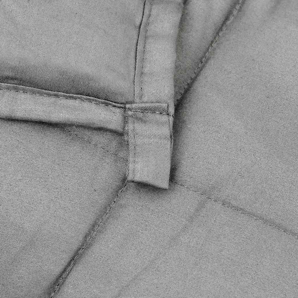 vidaXL Weighted Blanket Grey 200x200 cm 13 kg Fabric 5