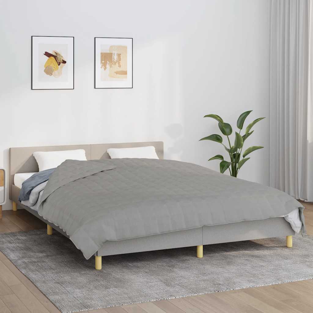 vidaXL Weighted Blanket Grey 200x225 cm 9 kg Fabric 1