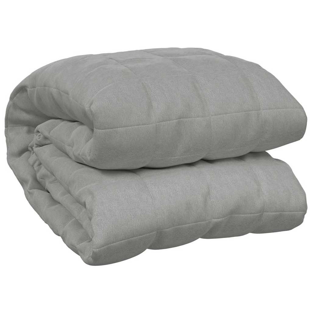 vidaXL Weighted Blanket Grey 220x235 cm King 11 kg Fabric 2