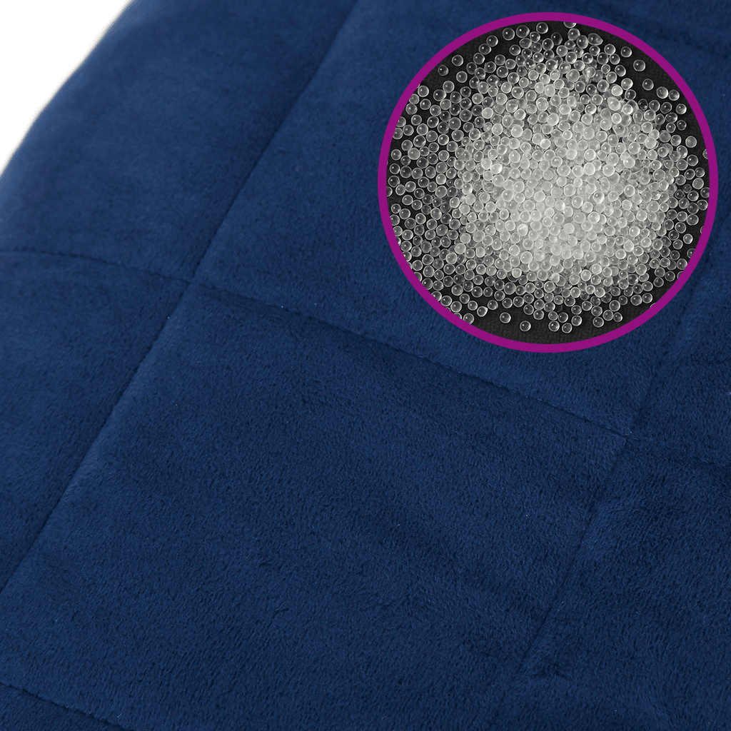 vidaXL Weighted Blanket Blue 200x200 cm 13 kg Fabric 6