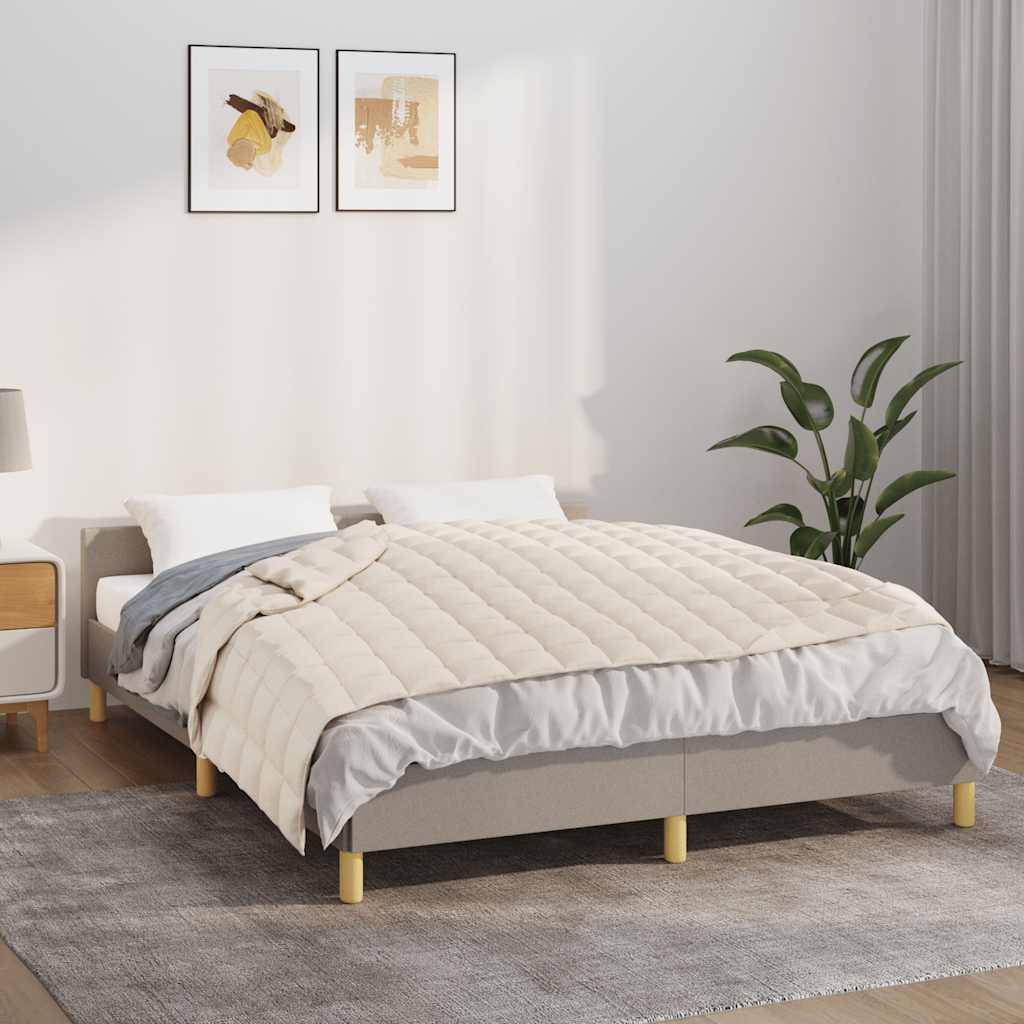 vidaXL Weighted Blanket Light Cream 150x200 cm 11 kg Fabric 1