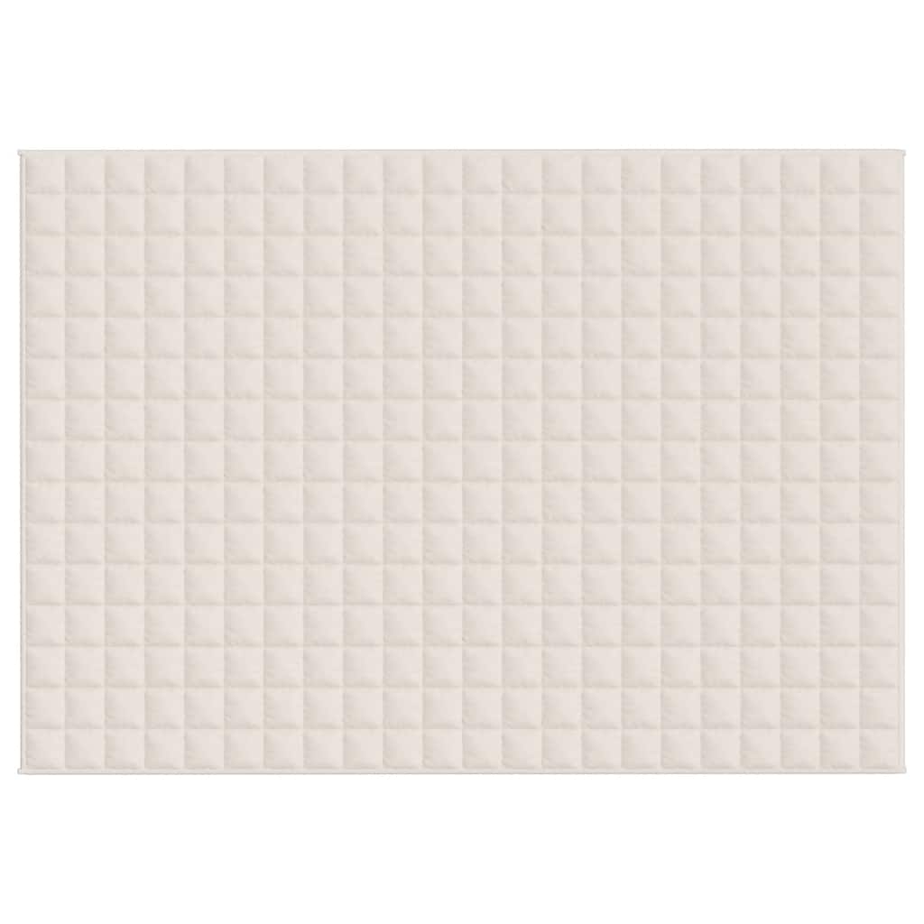 Weighted Blanket Light Fabric Cream 7 kg 155 cm 220 cm