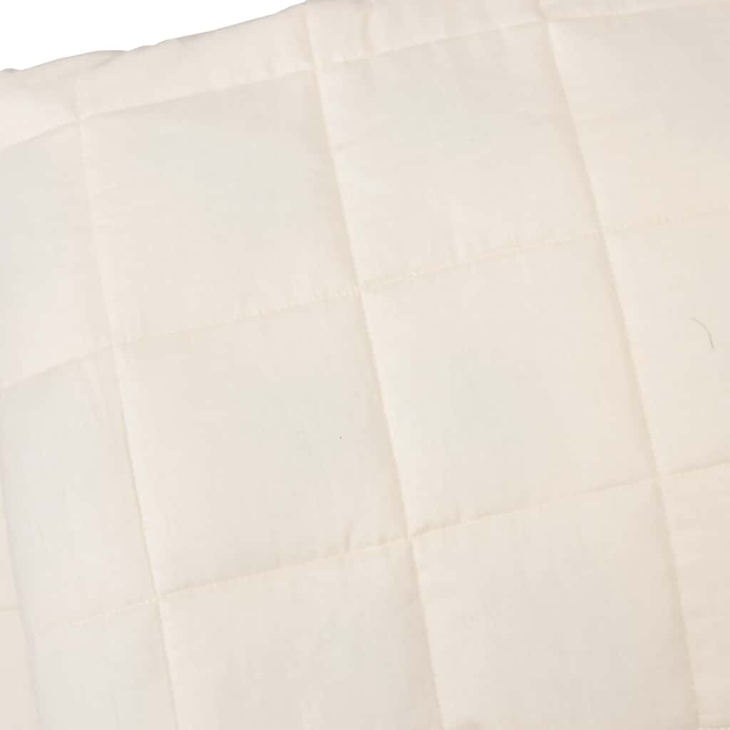 vidaXL Weighted Blanket Light Cream 155x220 cm 11 kg Fabric 4