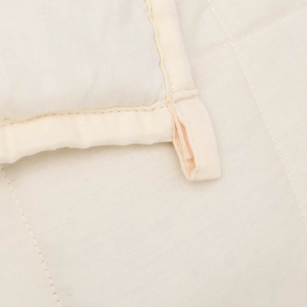 vidaXL Weighted Blanket Light Cream 155x220 cm 11 kg Fabric 5