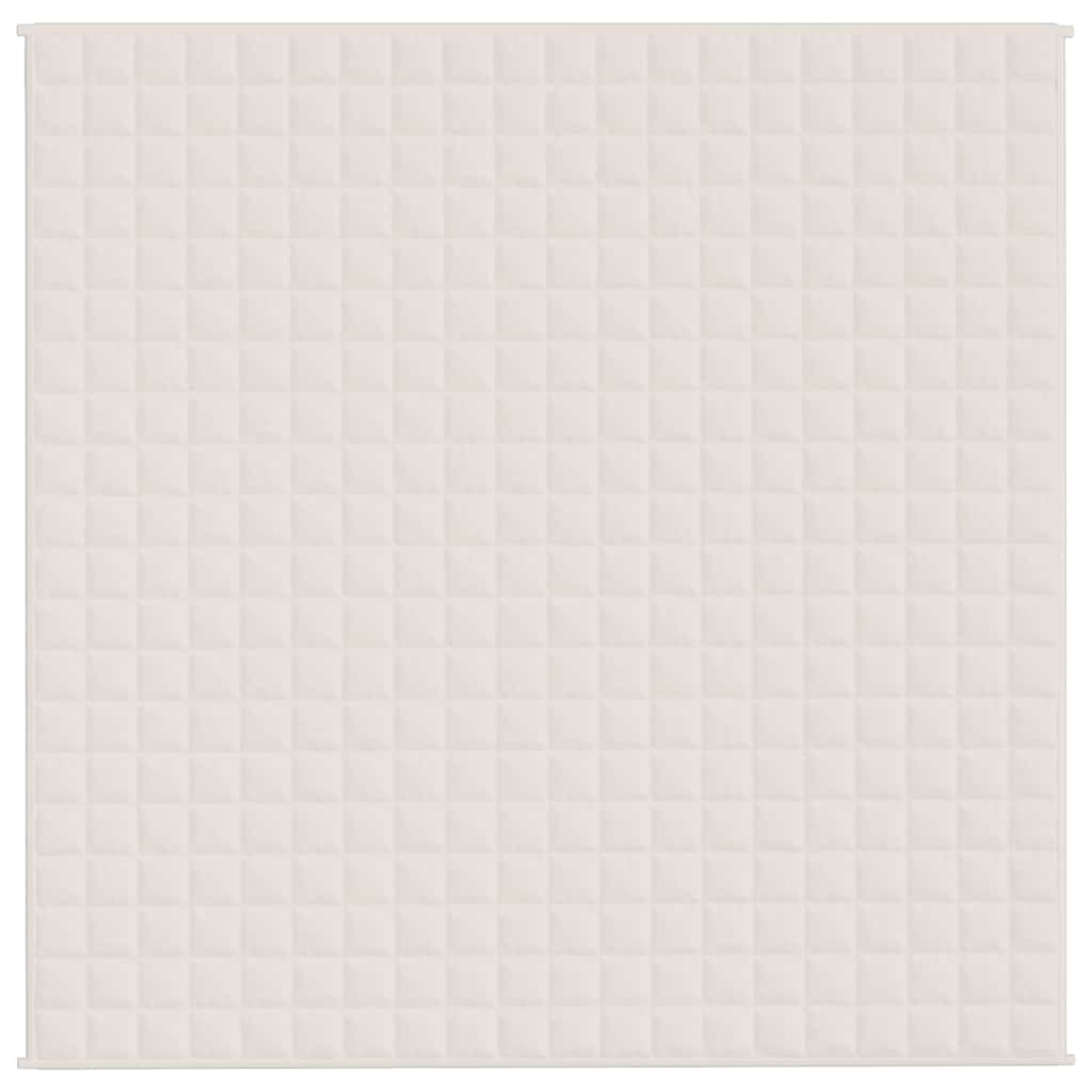 vidaXL Weighted Blanket Light Cream 200x200 cm 9 kg Fabric 3