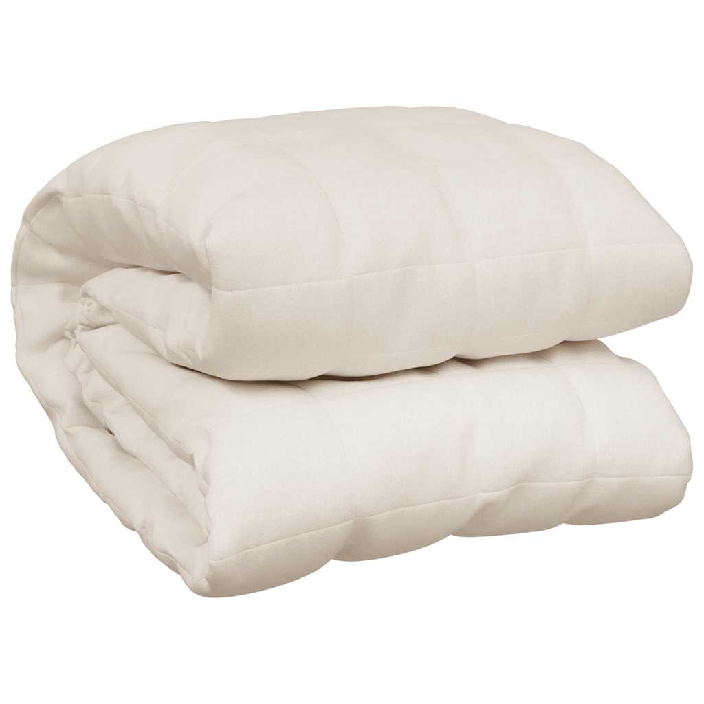 vidaXL Weighted Blanket Light Cream 235x290 cm 11 kg Fabric 2