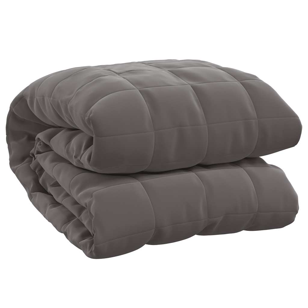vidaXL Weighted Blanket Grey 138x200 cm Single 6 kg Fabric 2