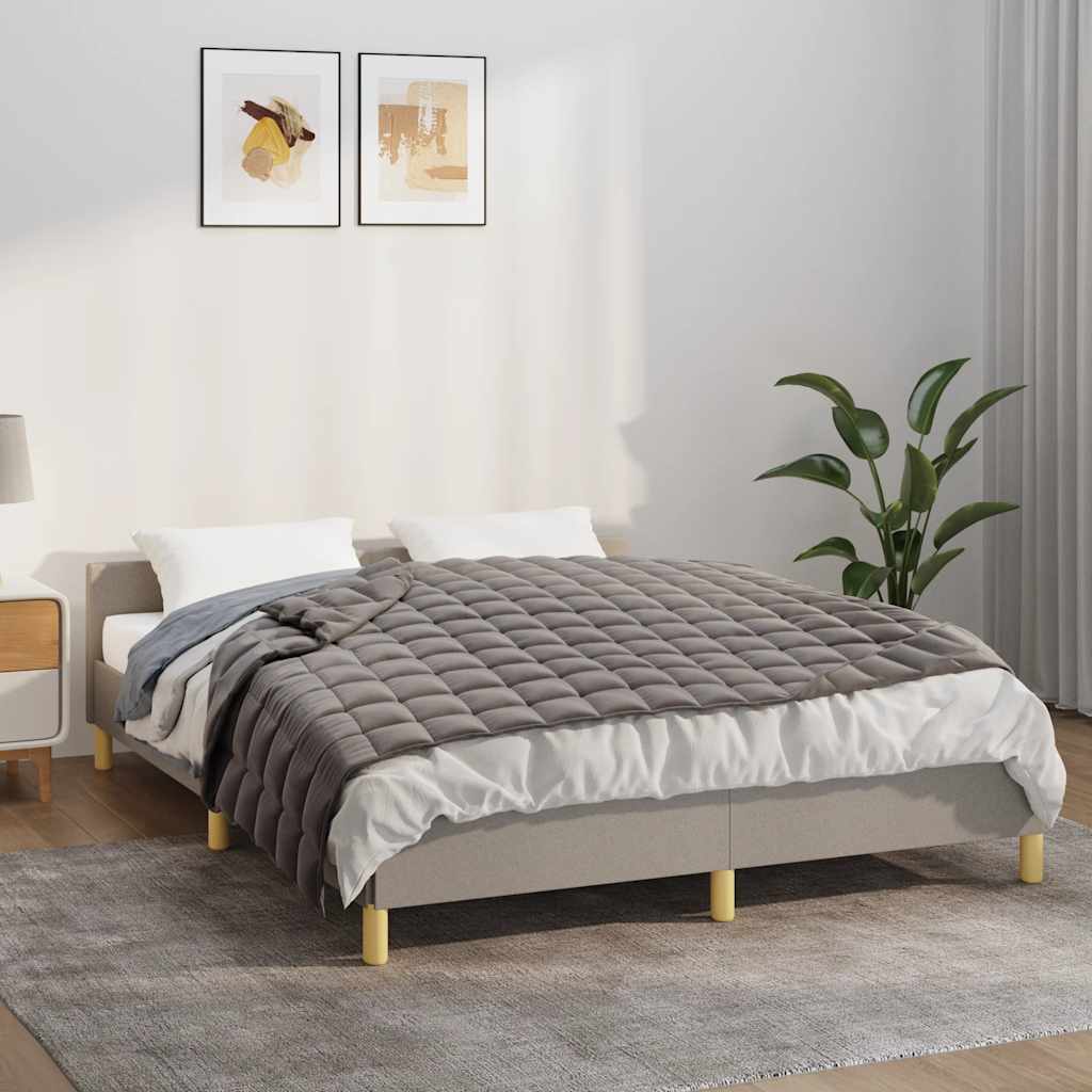 vidaXL Weighted Blanket Grey 138x200 cm Single 6 kg Fabric 1