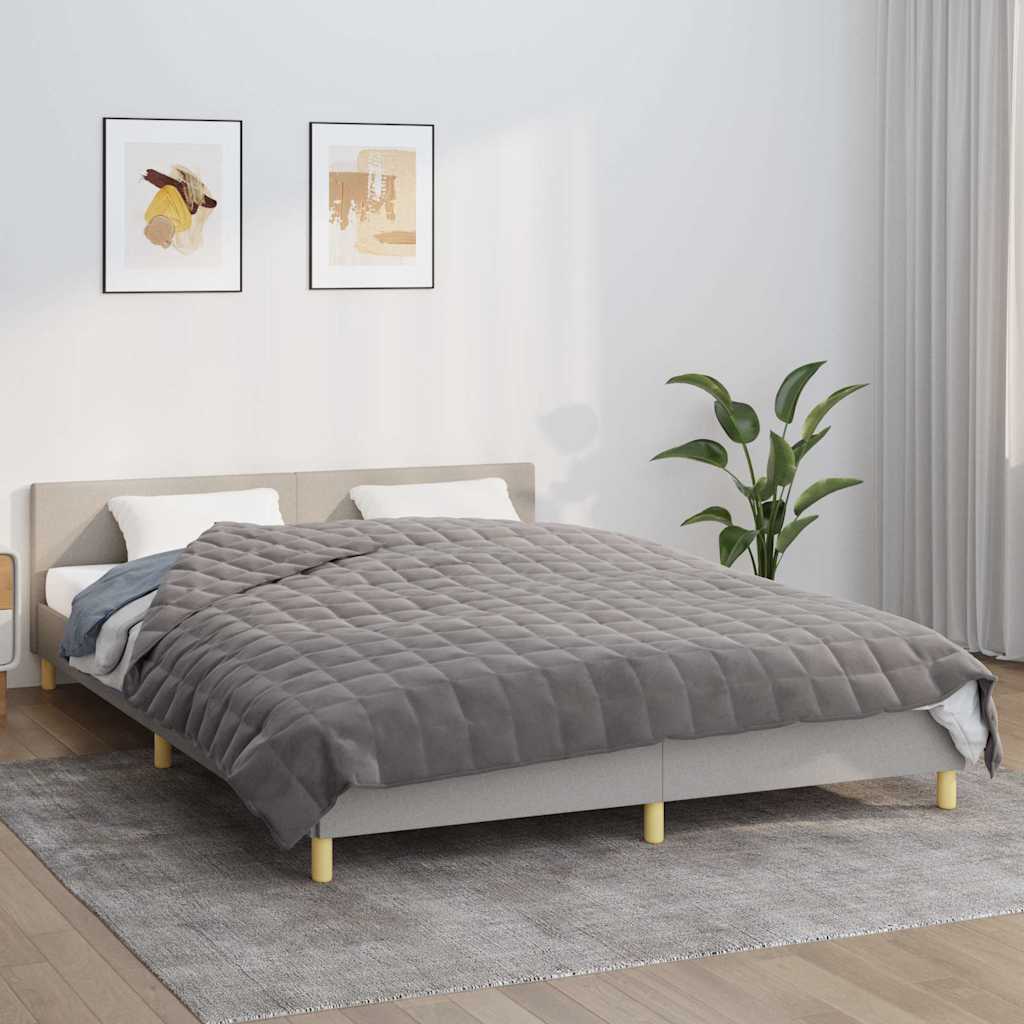 vidaXL Weighted Blanket Fabric Grey 9 kg