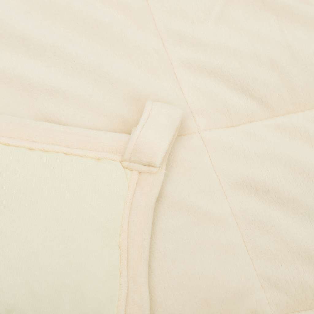 vidaXL Weighted Blanket Light Cream 120x180 cm 5 kg Fabric 5