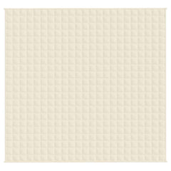 vidaXL Weighted Blanket Light Cream 220x235 cm King 15 kg Fabric 3