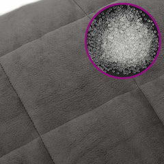 vidaXL Weighted Blanket with Cover Grey 138x200 cm Single 6 kg Fabric 6