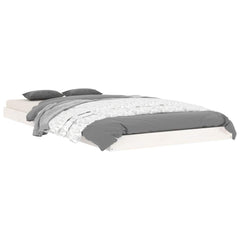 vidaXL Bed Frame without Mattress White 90x190 cm Single Single Solid Wood Pine 3