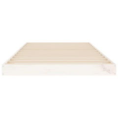 vidaXL Bed Frame without Mattress White 90x190 cm Single Single Solid Wood Pine 5