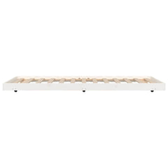 vidaXL Bed Frame without Mattress White 100x200 cm Solid Wood Pine 5