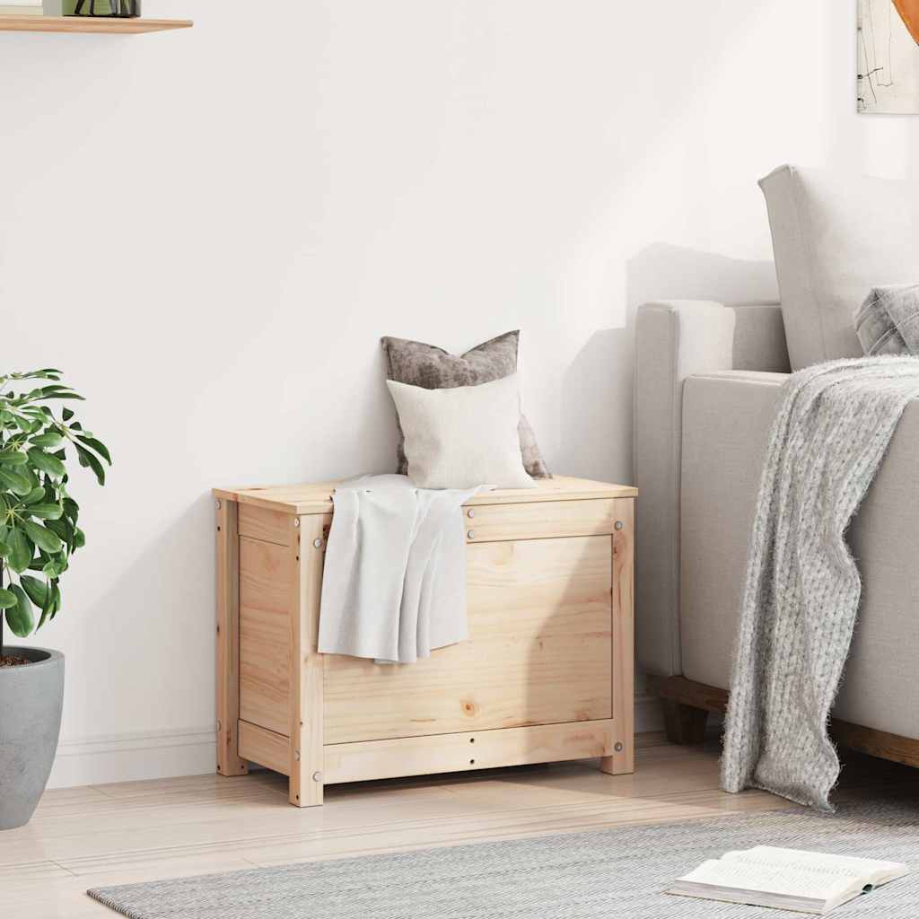 vidaXL Storage Box 60x32x45.5 cm Solid Wood Pine 3