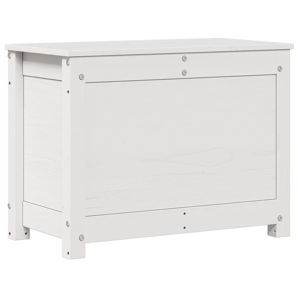 vidaXL Storage Box White 60x32x45.5 cm Solid Wood Pine 2