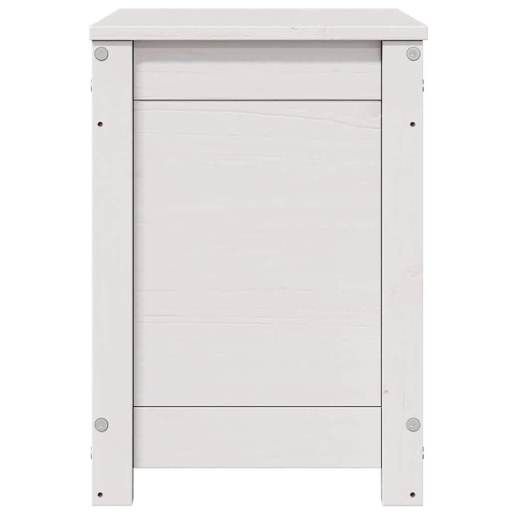 vidaXL Storage Box White 60x32x45.5 cm Solid Wood Pine 6