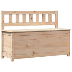 Bench Solid Wood Pine Natural 110 cm 76.5 cm