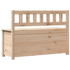 Bench Solid Wood Pine Natural 110 cm 76.5 cm