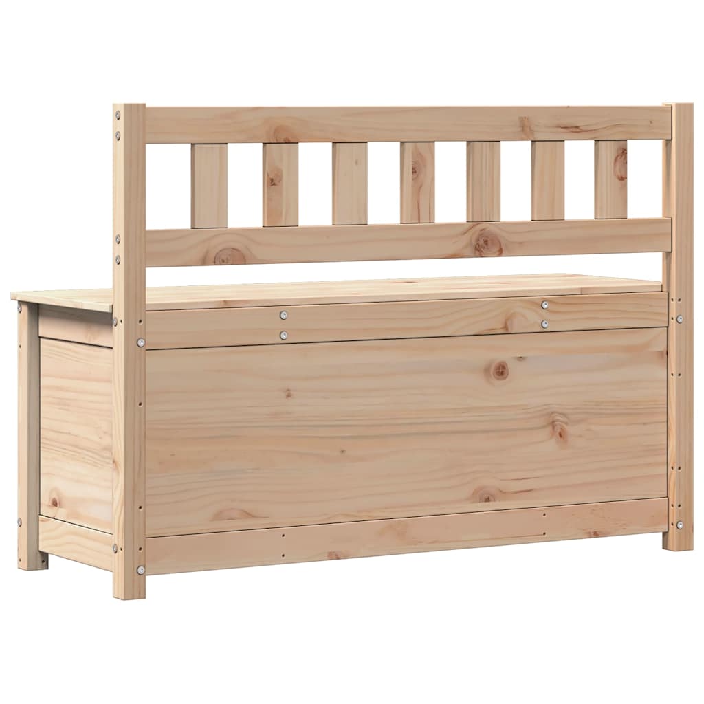 Bench Solid Wood Pine Natural 110 cm 76.5 cm
