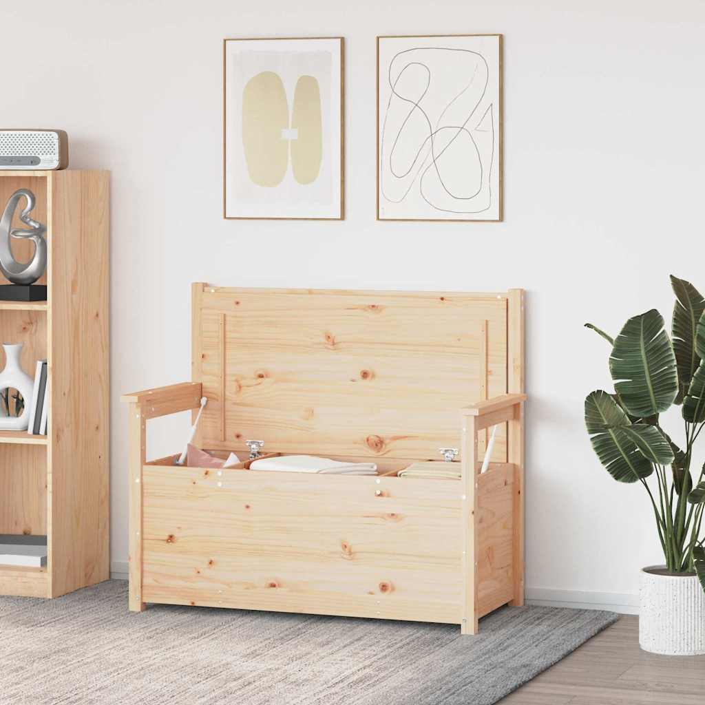 vidaXL Bench 112,5x51,5x96,5 cm Solid Wood Pine 3