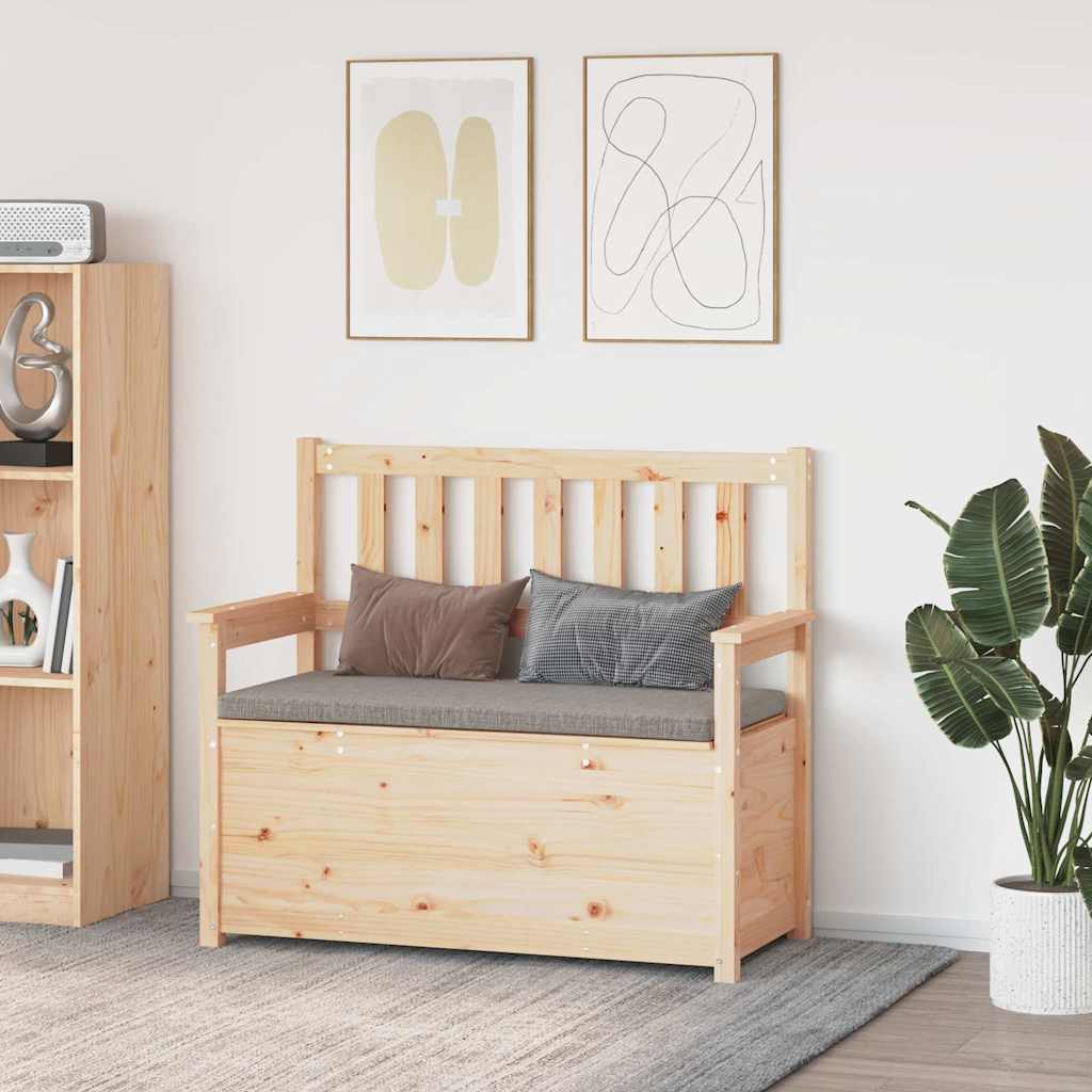 vidaXL Bench 112,5x51,5x96,5 cm Solid Wood Pine 1