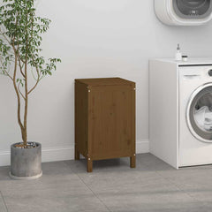vidaXL Laundry Box Honey Brown 44x44x76 cm Solid Wood Pine 3