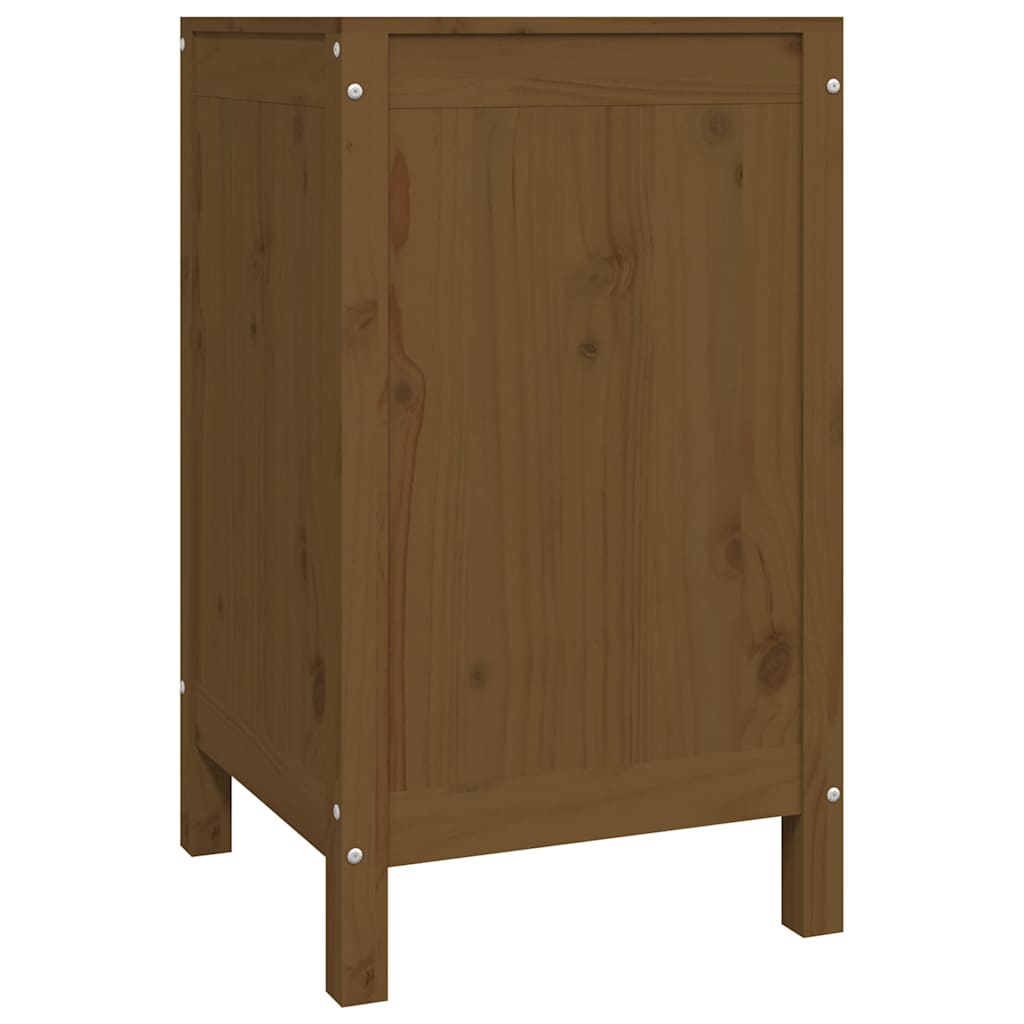 vidaXL Laundry Box Honey Brown 44x44x76 cm Solid Wood Pine 5
