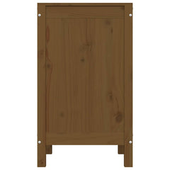 vidaXL Laundry Box Honey Brown 44x44x76 cm Solid Wood Pine 6