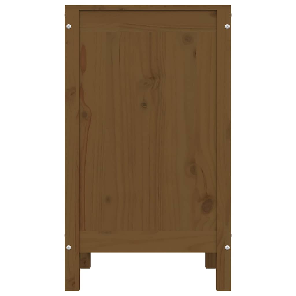 vidaXL Laundry Box Honey Brown 44x44x76 cm Solid Wood Pine 6