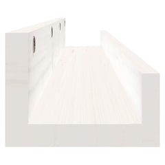 vidaXL Wall Shelves 2 pcs White 110x12x9 cm Solid Wood Pine 5