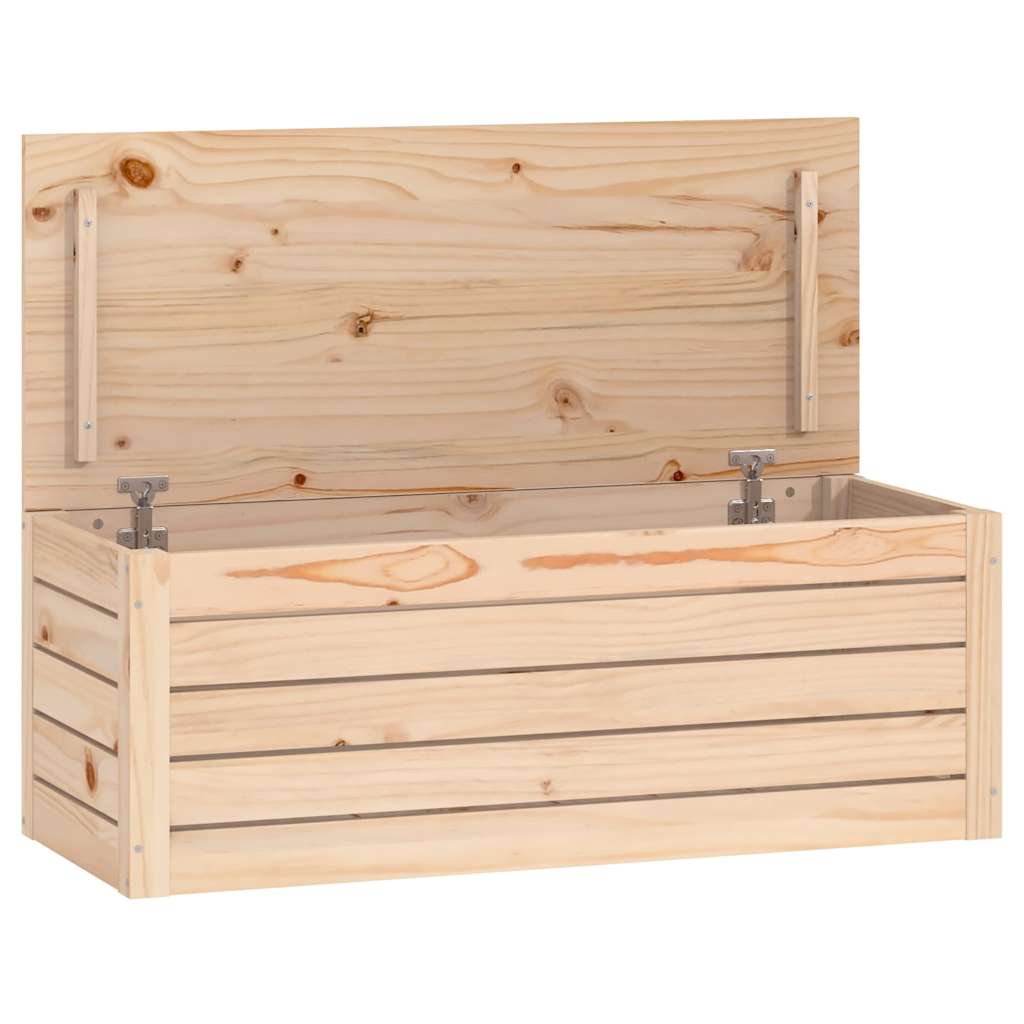 vidaXL Storage Box 89x36,5x33 cm Solid Wood Pine 2