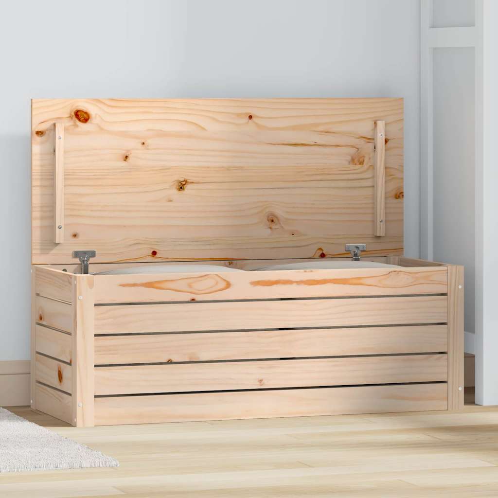vidaXL Storage Box 89x36,5x33 cm Solid Wood Pine 1