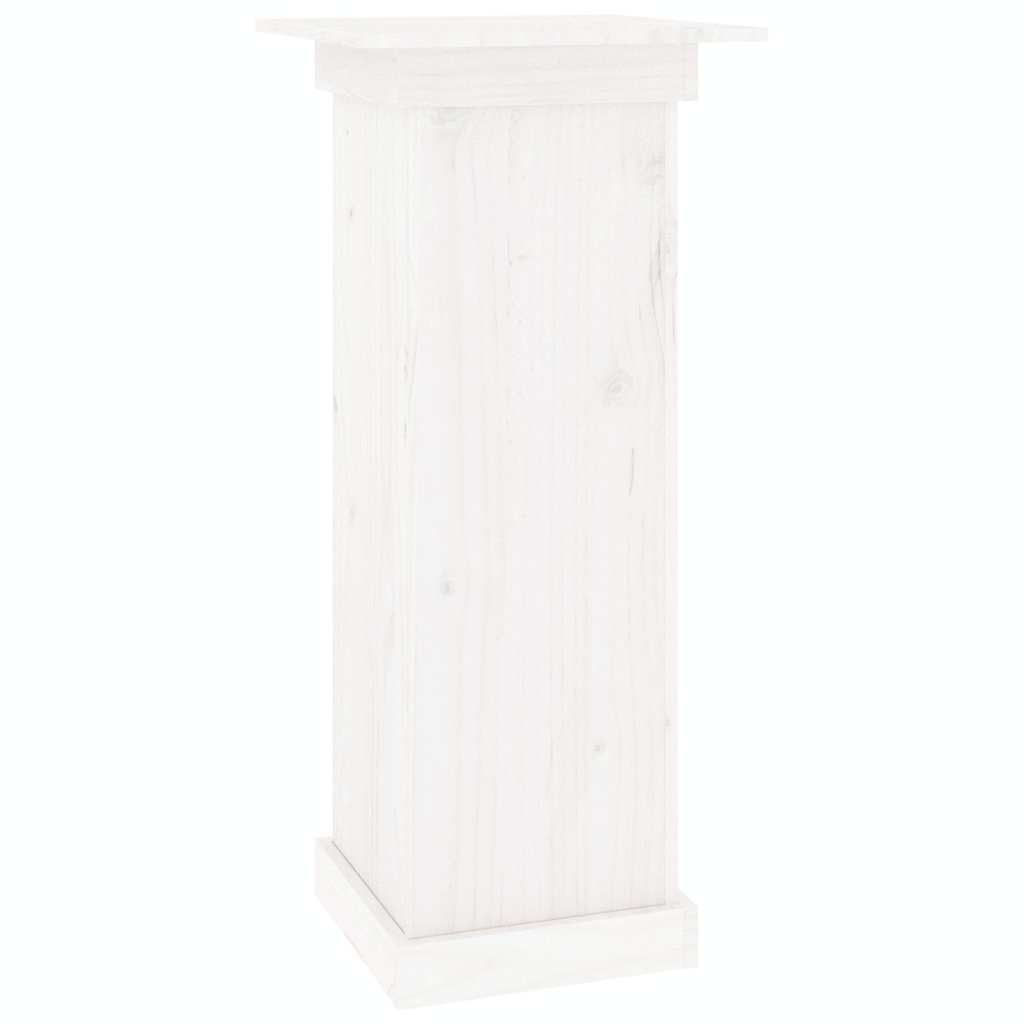 Flower Stand Solid Wood Pine White 40 x 40 x 90 cm